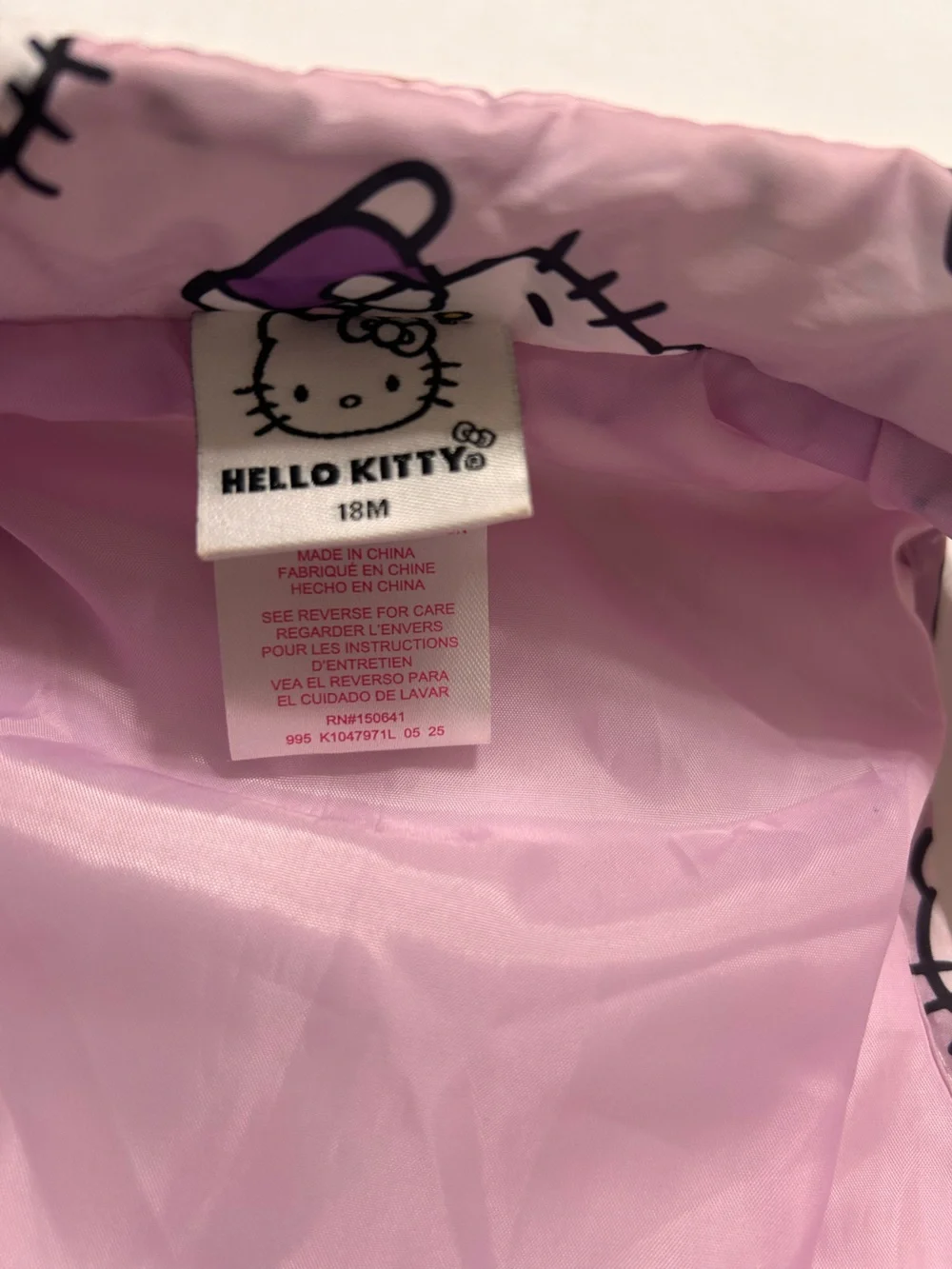 Sanrio Baby Girl 18 M Hello Kitty Pink Puffer Vest Character Zipper Pull